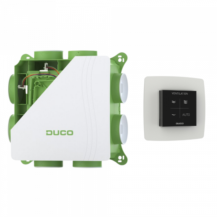 DucoBox Silent - euro stekker + bedieningsschakelaar RF batterij - met ingebouwde vochtsensor