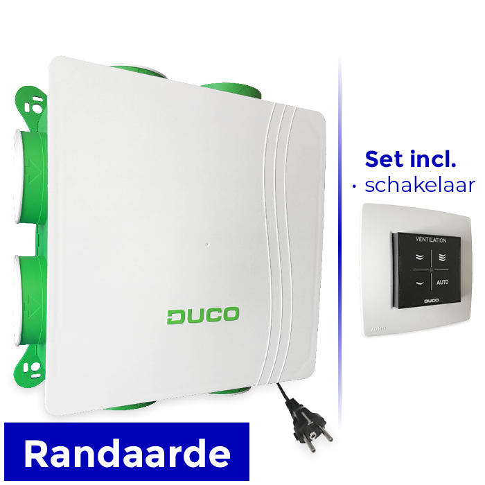 DucoBox Silent - euro stekker + bedieningsschakelaar RF batterij