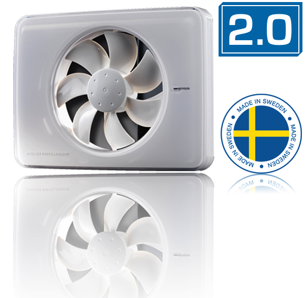 Nedco Intellivent 2.0 badkamerventilator wit 134 m3/h