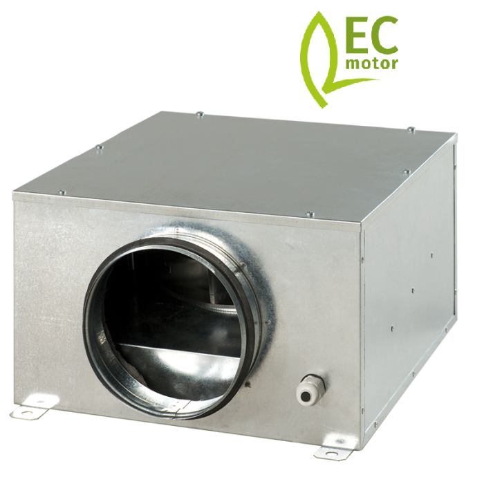 ISO-B-160EC boxventilator met EC-motor - 425m3/h - Ø160mm