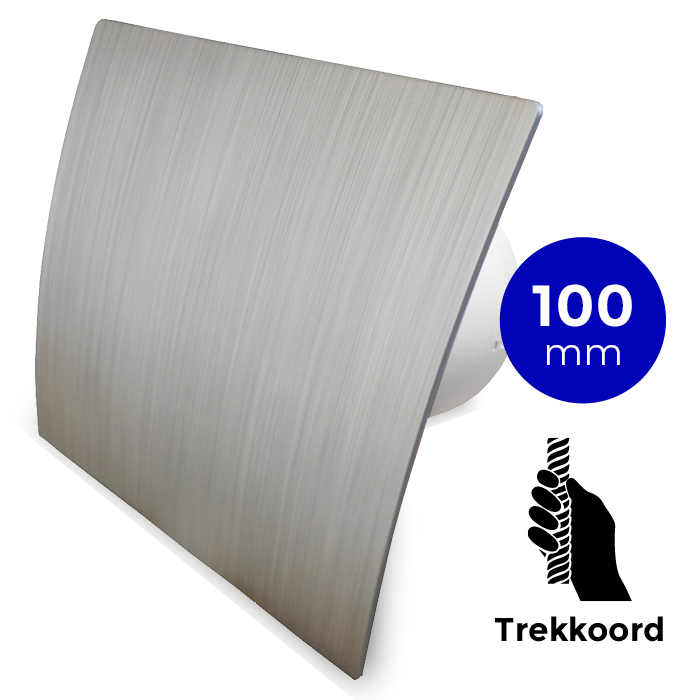 Badkamer/toilet ventilator - trekkoord - Ø100mm