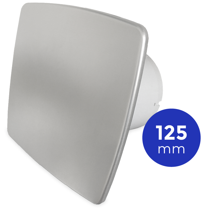 Badkamer/toilet ventilator - standaard - Ø125mm - bold-line RVS