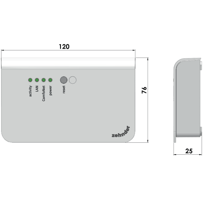 Zehnder Comfo Connect Lan C voor ComfoAir Q