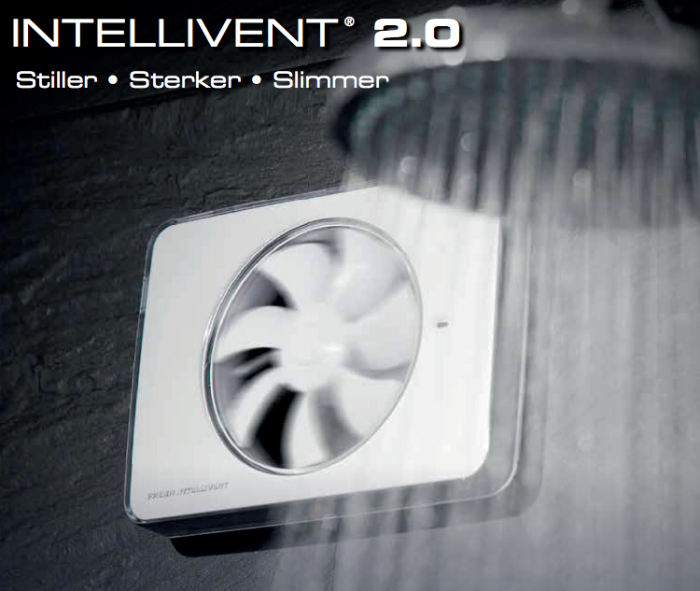 Nedco Intellivent 2.0 badkamerventilator wit 134 m3/h