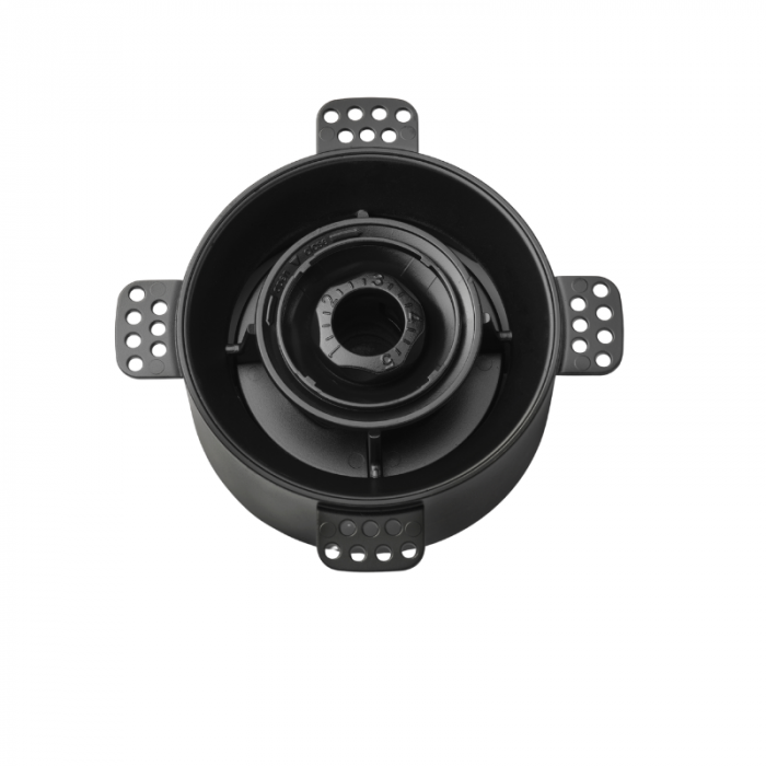 NoShow 2.0 instucbaar designventiel 125mm - toevoer/afvoer - ZWART