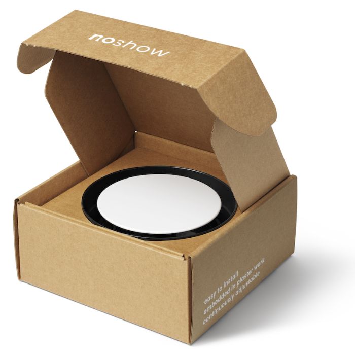 NoShow instucbaar designventiel 125mm - toevoer/afvoer - ZWART