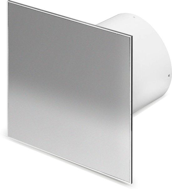 Badkamer/toilet ventilator - trekkoord - Ø100mm - RVS vlak