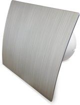 Badkamer/toilet ventilator - trekkoord - Ø125mm - zilver
