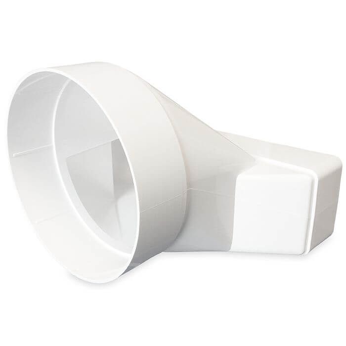 Verloopstuk - 204x60mm naar Ø150mm - asymmetrisch