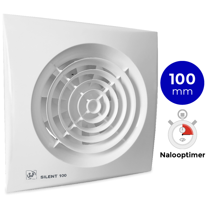 S&P Silent 100 CRZ TIMER Badkamer / toilet ventilator - Ø100mm