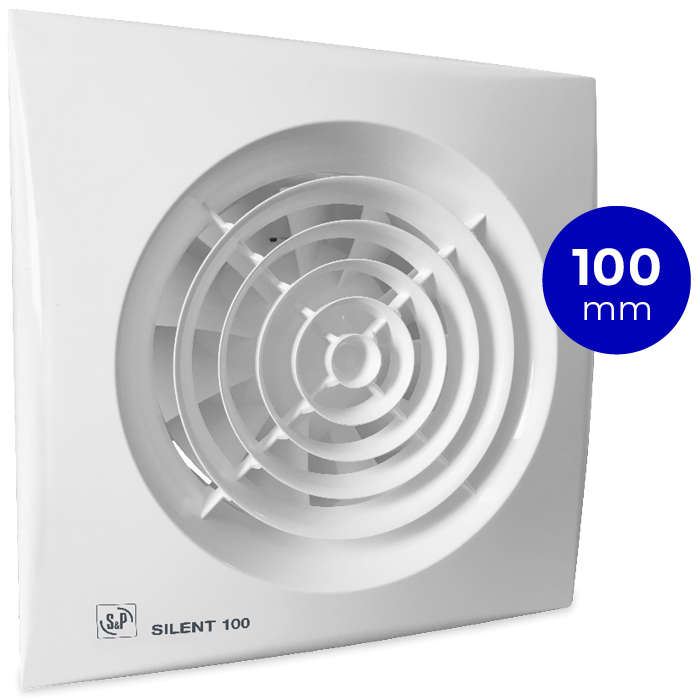 S&P Silent 100 CZ aan/uit Badkamer/ toilet ventilator - Ø100mm