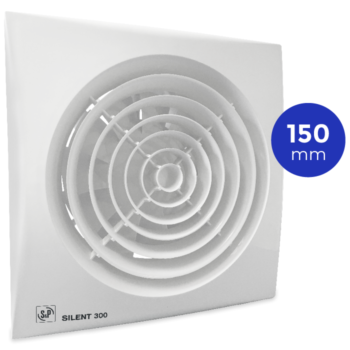 S&P Silent 300 CZ aan/uit Badkamer/ toilet ventilator - Ø150mm