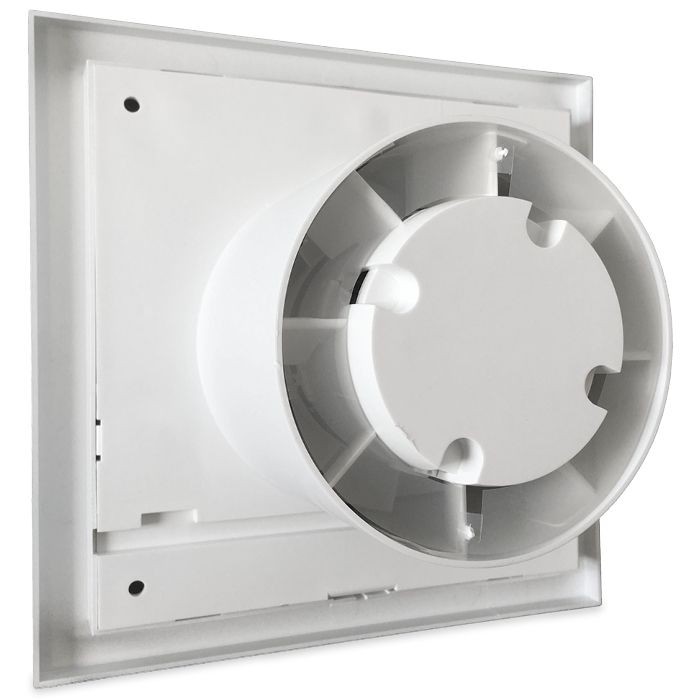 S&P Silent Design 100 CHZ TIMER + VOCHTSENSOR Badkamer/ toilet ventilator - Ø100mm (zilver)