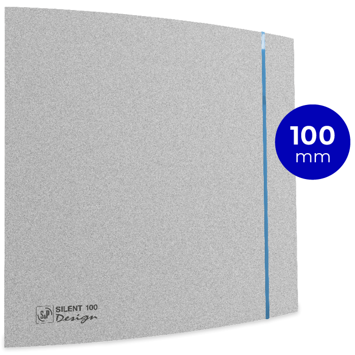 S&P Silent Design 100 CZ aan/uit Badkamer/ toilet ventilator - Ø100mm (zilver)