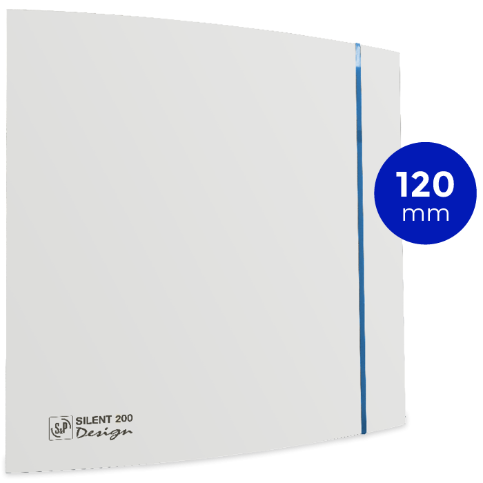 S&P Silent Design 200 CZ aan/uit Badkamer/ toilet ventilator - Ø120mm