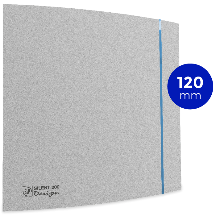 S&P Silent Design 200 CZ aan/uit Badkamer/ toilet ventilator - Ø120mm (zilver)