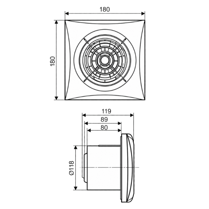 S&P Silent 200 CHZ TIMER + VOCHTSENSOR Badkamer/ toilet ventilator - Ø120mm S&P Silent 200 CHZ TIMER + VOCHTSENSOR Badkamer/ toilet ventilator - Ø120mm