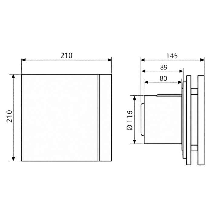 S&P Silent Design 200 CRZ TIMER Badkamer/ toilet ventilator - Ø120mm S&P Silent Design 200 CRZ TIMER Badkamer/ toilet ventilator - Ø120mm