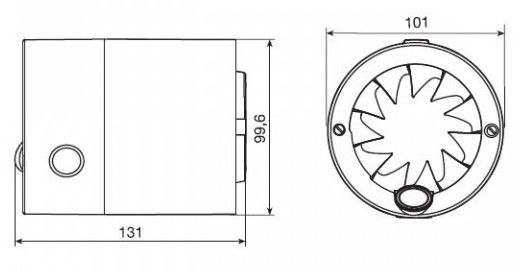 S&P Inschuif buisventilator SILENTUB - Ø100mm