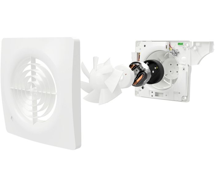 Vent-Axia Supra 125HT badkamerventilator - toiletventilator met vochtsensor en timer, voorzien van trekkoord