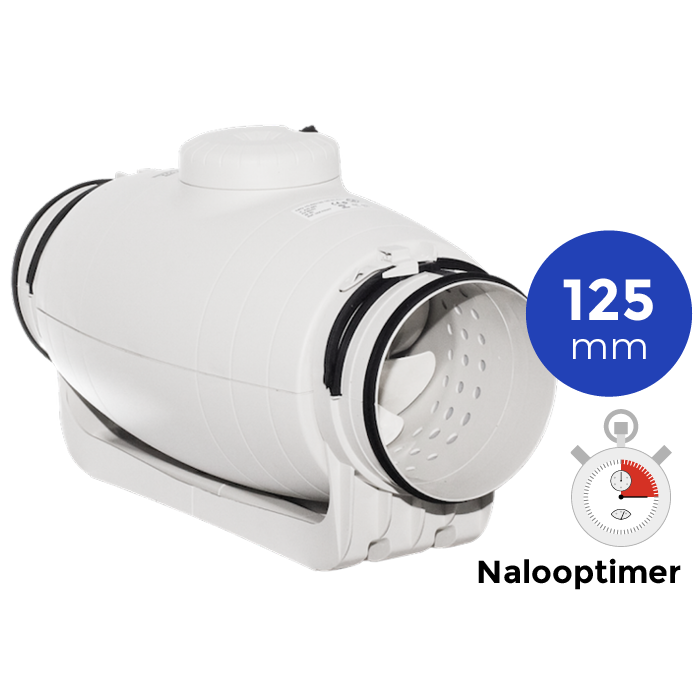 S&P Buisventilator TD-350/125-T Silent met NALOOPTIMER diameter 125mm
