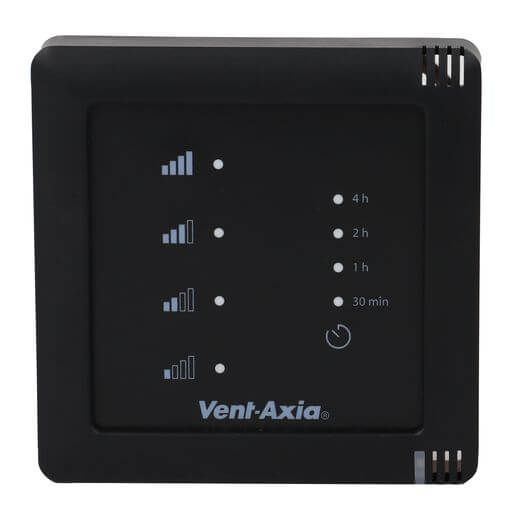 Vent-Axia Multihome SSU-WZ - 4 standenschakelaar - bedraad (230V) - ZWART