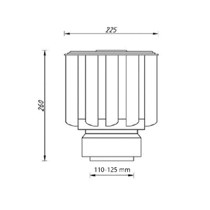  Windgedreven ventilator 110-125mm