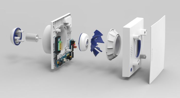 Renson Waves Badkamer/toilet ventilator - app gestuurd - geur, vocht en CO2 sensor 