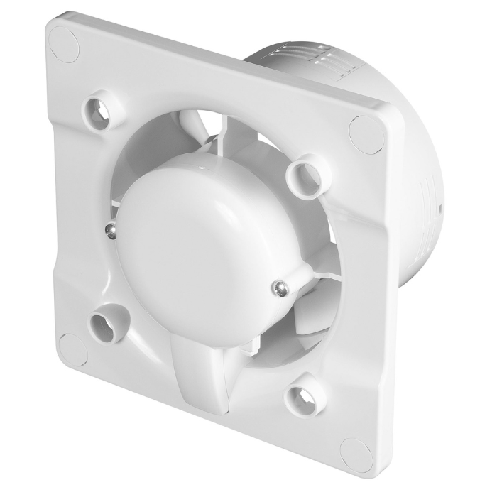 Badkamer/toilet ventilator - met timer & vochtsensor  - Ø100mm - RVS vlak