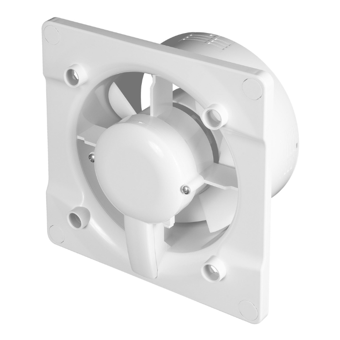 Badkamer/toilet ventilator - met timer - Ø125mm - zilver