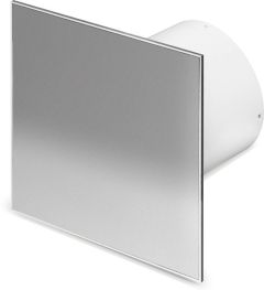 Badkamer/toilet ventilator - trekkoord - Ø125mm - RVS vlak 