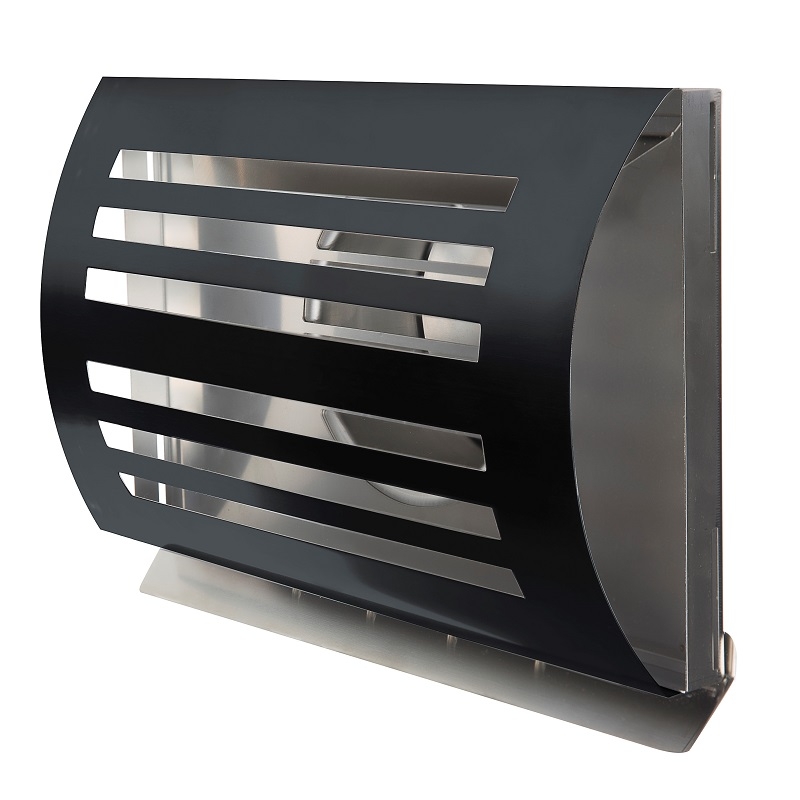 PREMIUM LINE design gevelkap -DELTA- Ø125mm - terugslagklep - ZWART RAL7021 afbeelding 1