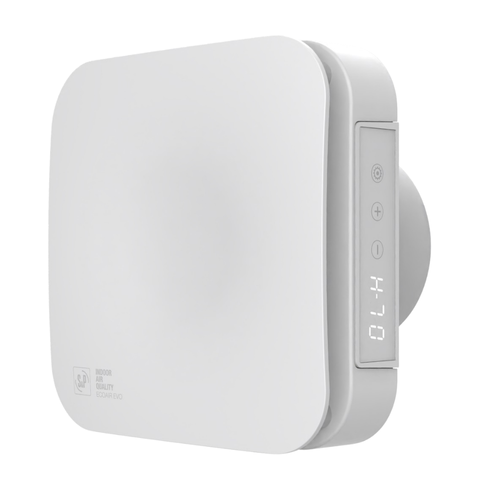 Badkamer/toilet ventilator Soler & Palau ECOAIR EVO ST - Ø 100mm - met nalooptimer - 100 m3/h afbeelding 1