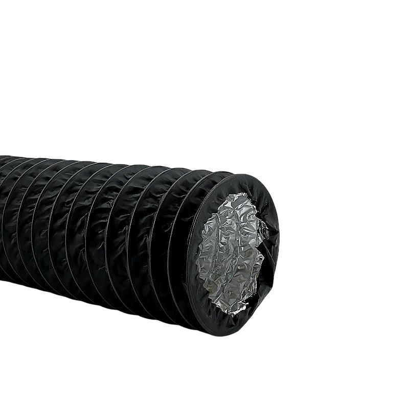 Ongeïsoleerde zwarte flexibele slang - Ø100mm - 6 meter afbeelding 1