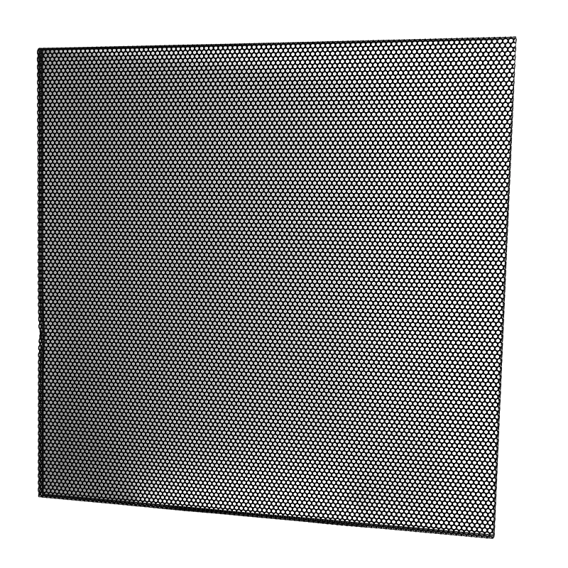 Geperforeerde plafondplaat voor systeemplafond 595x595mm - staal - zwart