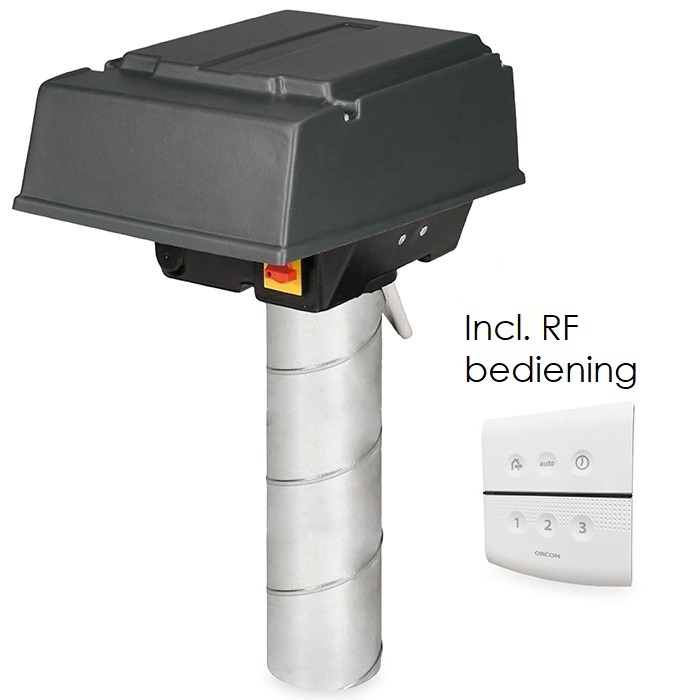 Pijpdakventilator MPV-10WR - 380m3/h - Ø125mm - RF bediening afbeelding 1