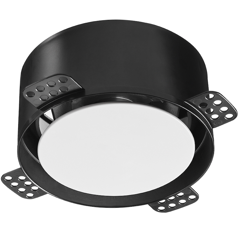 NoShow instucbaar designventiel 125mm - toevoer/afvoer - ZWART