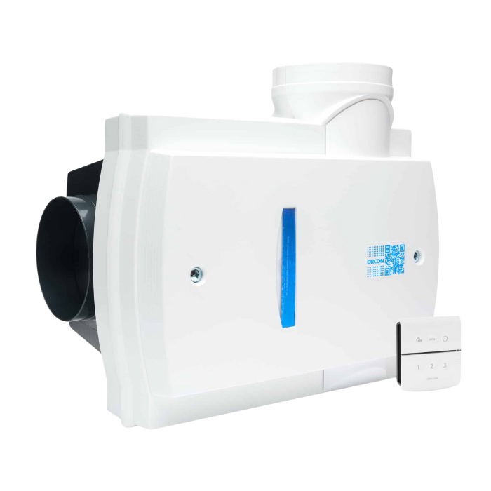 Orcon Compact 10RHB 360m3/h + vochtsensor + RFT bediening - randaarde stekker