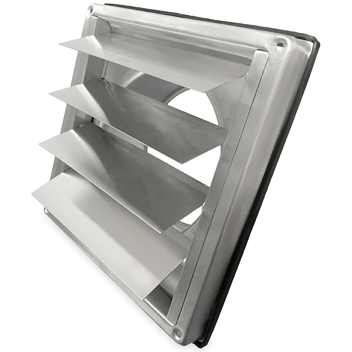 Overdrukrooster RVS aansluitmaat Ø125mm afbeelding