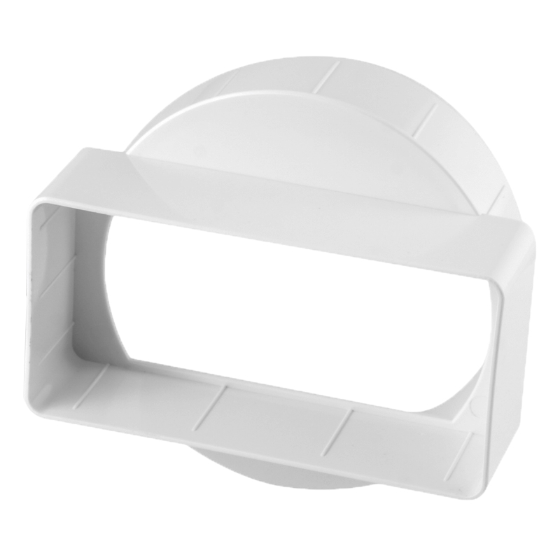 Verloopstuk - 110x55mm naar Ø100mm - symmetrisch afbeelding 1