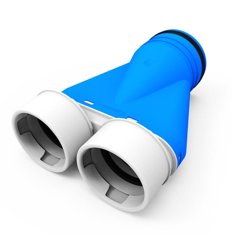 Vent-Axia Uniflexplus + verloop - 2x Ø90mm - tuit Ø125mm