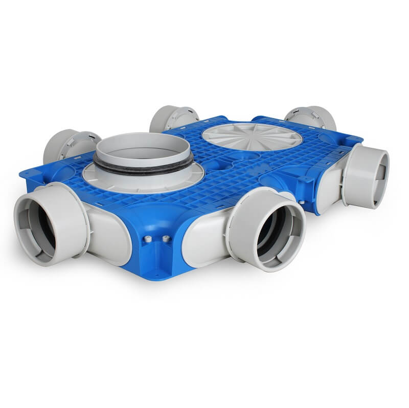 Vent-Axia Uniflexplus + instortverdeler - 6x Ø90mm zijaansluiting - Ø160mm afbeelding 1